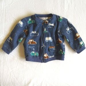 mayoral retro car print french terry bomber jacket 4-6 months baby boy